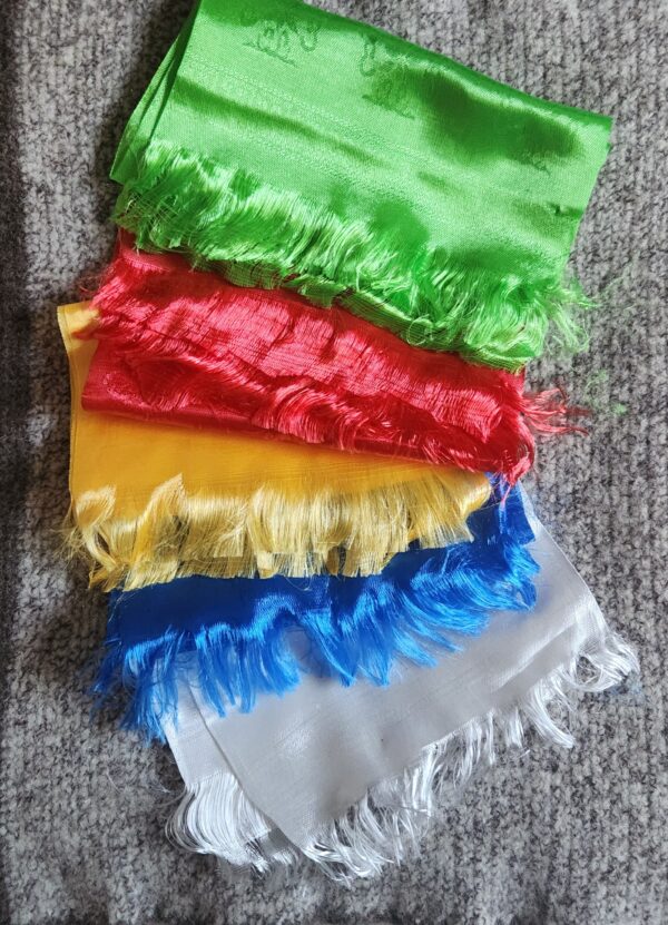 Khadag Ceremonial Scarves set of 5 colors.  Price includes postage to usa